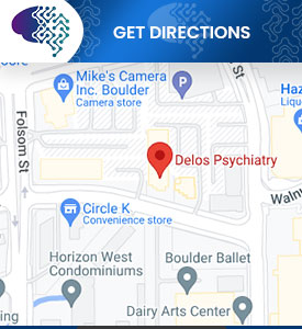 Get Direction to Delos Psychiatry in Boulder, CO